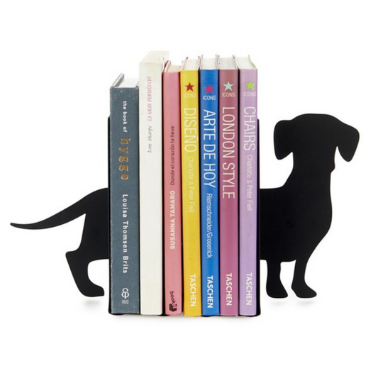 Bookend - Dachshund - Black Metal