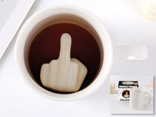 3D Ceramic Mug Middle Finger