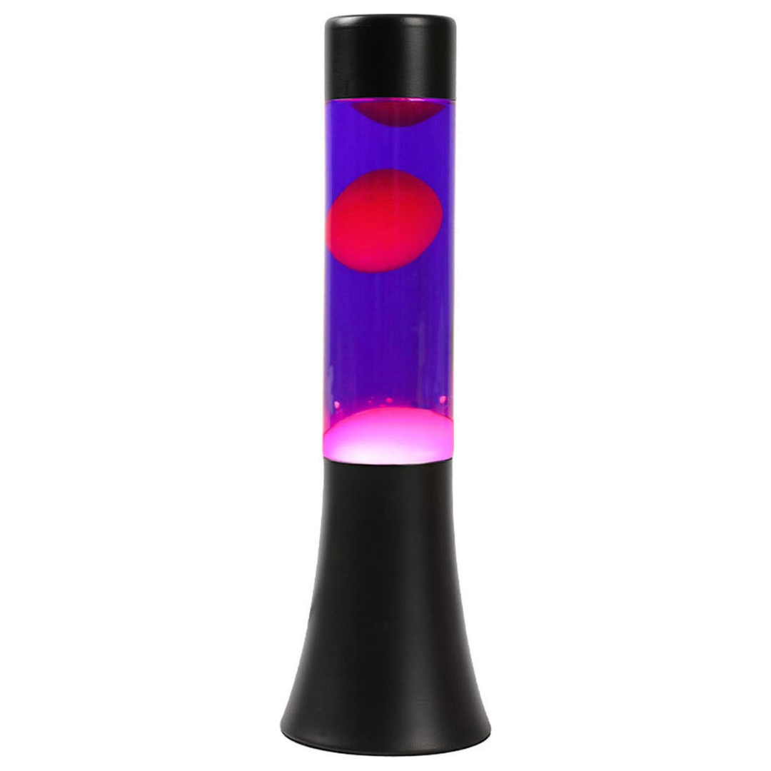 Lava Lamp 30 cm with Black Base, Green Liquid and Yellow Wax